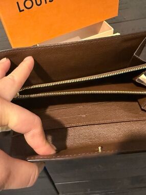 Louis Vuitton Brown & Gold Long Wallet